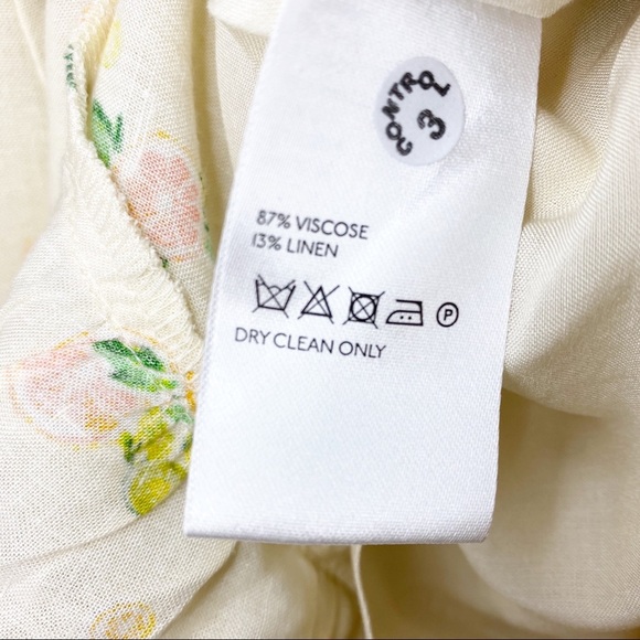 NEW Free People Like A Lady Butter Yellow Ruffle Floral Mini Dress M - Picture 12 of 16